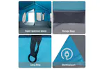 Vidaxl Family Tent Blue And Grey 620 X 322 X 240 Cm Polyester Vidaxl Family Tent Blue And Grey 620 X 322 X 240 Cm Polyester