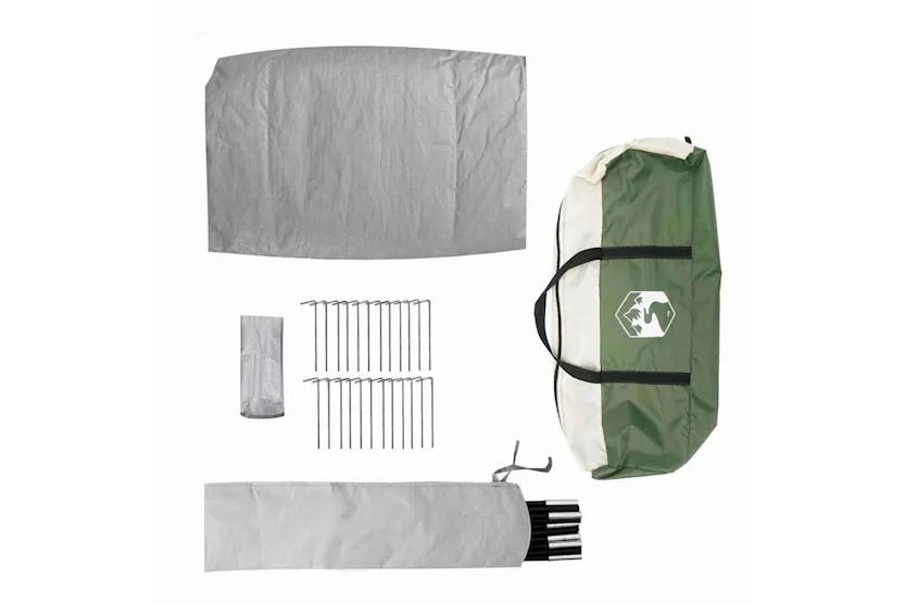 Vidaxl Family Tent Folding Manual Green And Beige 660 X 456 X 200 Cm Vidaxl Family Tent Folding Manual Green And Beige 660 X 456 X 200 Cm