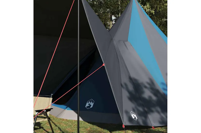 Vidaxl Family Tipi Tent Folding Blue And Grey 510 X 690 X 330 Cm Vidaxl Family Tipi Tent Folding Blue And Grey 510 X 690 X 330 Cm