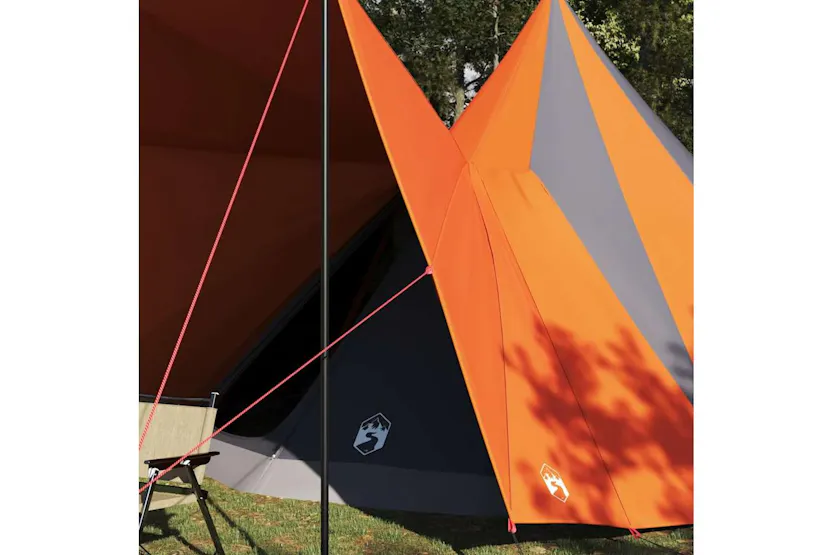 Vidaxl Family Tipi Tent Folding Grey And Orange 510 X 690 X 330 Cm Vidaxl Family Tipi Tent Folding Grey And Orange 510 X 690 X 330 Cm