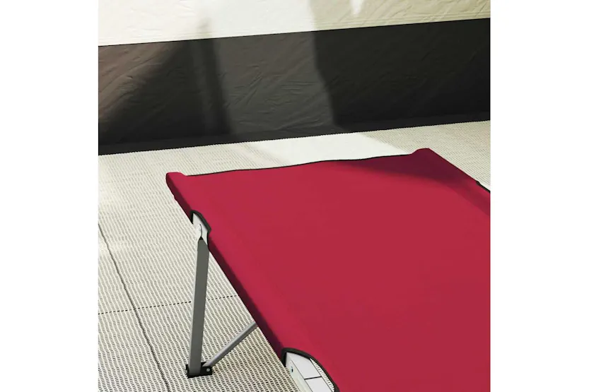 Vidaxl Folding Camping Bed Red 194 X 62.5 X 42.5 Cm Oxford And Steel Vidaxl Folding Camping Bed Red 194 X 62.5 X 42.5 Cm Oxford And Steel