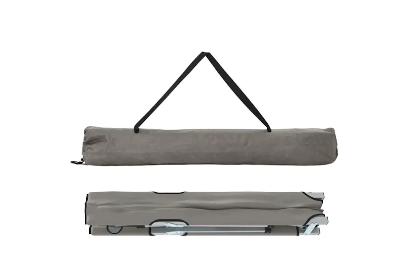 Vidaxl Folding Camping Bed Grey 194 X 62.5 X 42.5 Cm Oxford And Steel Vidaxl Folding Camping Bed Grey 194 X 62.5 X 42.5 Cm Oxford And Steel