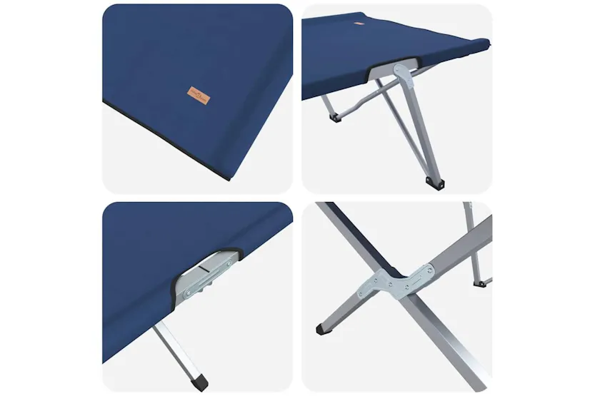 Vidaxl Folding Camping Bed Folding 2 Pcs Blue 194 X 62.5 X 42.5 Cm Vidaxl Folding Camping Bed Folding 2 Pcs Blue 194 X 62.5 X 42.5 Cm