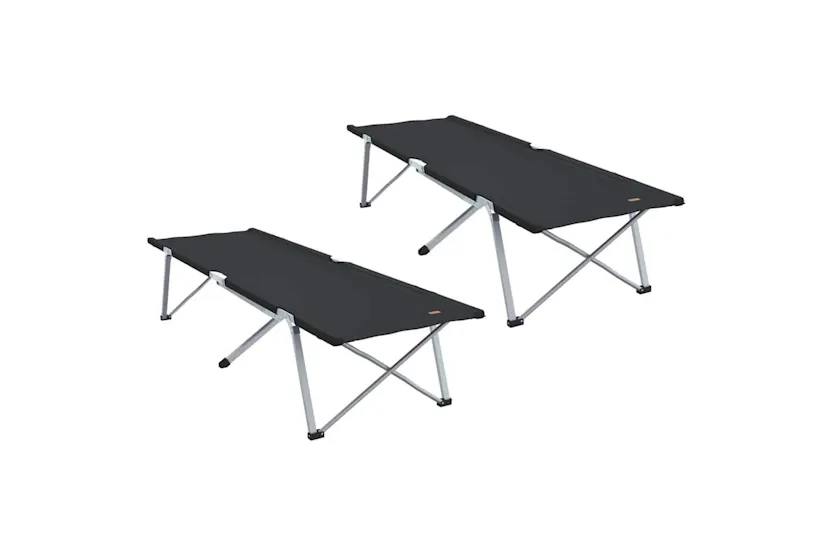 Vidaxl Folding Camping Bed Folding 2 Pcs Black 194 X 62.5 X 42.5 Cm Vidaxl Folding Camping Bed Folding 2 Pcs Black 194 X 62.5 X 42.5 Cm