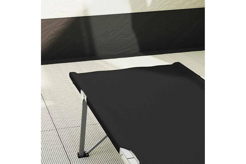 Vidaxl Folding Camping Bed Folding 2 Pcs Black 194 X 62.5 X 42.5 Cm Vidaxl Folding Camping Bed Folding 2 Pcs Black 194 X 62.5 X 42.5 Cm