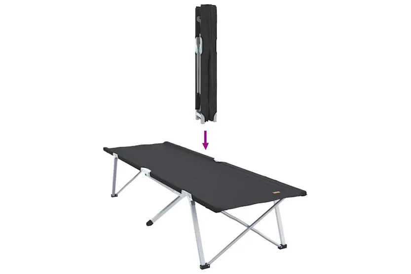Vidaxl Folding Camping Bed Folding 2 Pcs Black 194 X 62.5 X 42.5 Cm Vidaxl Folding Camping Bed Folding 2 Pcs Black 194 X 62.5 X 42.5 Cm