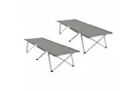 Vidaxl Folding Camping Bed Folding 2 Pcs Grey 194 X 62.5 X 42.5 Cm Vidaxl Folding Camping Bed Folding 2 Pcs Grey 194 X 62.5 X 42.5 Cm