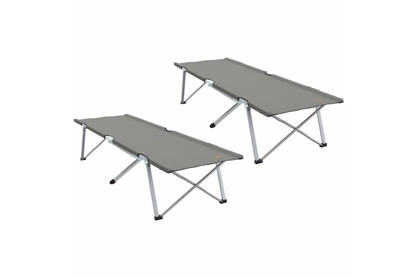 Vidaxl Folding Camping Bed Folding 2 Pcs Grey 194 X 62.5 X 42.5 Cm Vidaxl Folding Camping Bed Folding 2 Pcs Grey 194 X 62.5 X 42.5 Cm