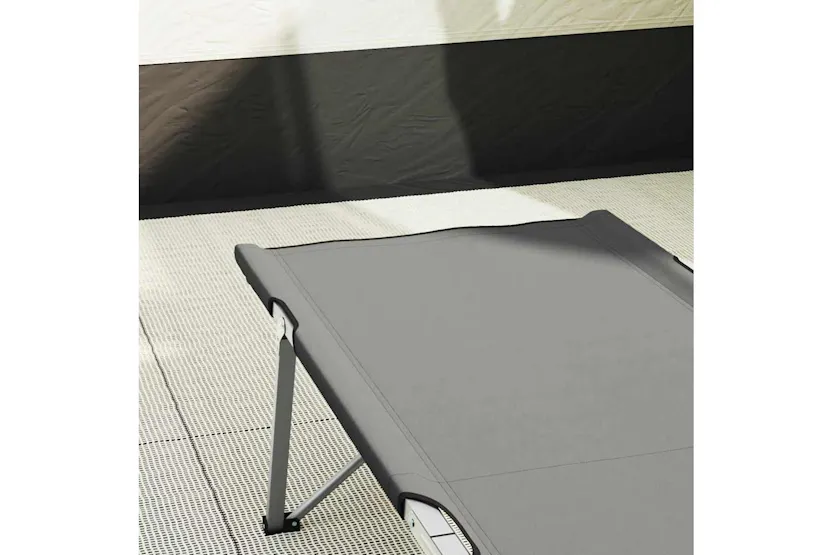 Vidaxl Folding Camping Bed Folding 2 Pcs Grey 194 X 62.5 X 42.5 Cm Vidaxl Folding Camping Bed Folding 2 Pcs Grey 194 X 62.5 X 42.5 Cm