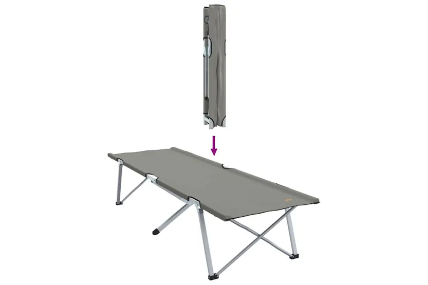 Vidaxl Folding Camping Bed Folding 2 Pcs Grey 194 X 62.5 X 42.5 Cm Vidaxl Folding Camping Bed Folding 2 Pcs Grey 194 X 62.5 X 42.5 Cm