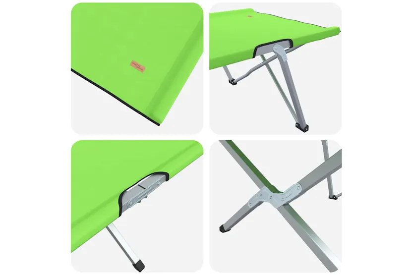 Vidaxl Folding Camping Bed Folding 2 Pcs Green 194 X 62.5 X 42.5 Cm Vidaxl Folding Camping Bed Folding 2 Pcs Green 194 X 62.5 X 42.5 Cm