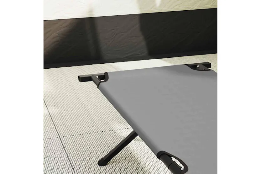 Vidaxl Folding Camping Bed Folding Grey 193 X 69 X 45 Cm Oxford Fabric Vidaxl Folding Camping Bed Folding Grey 193 X 69 X 45 Cm Oxford Fabric