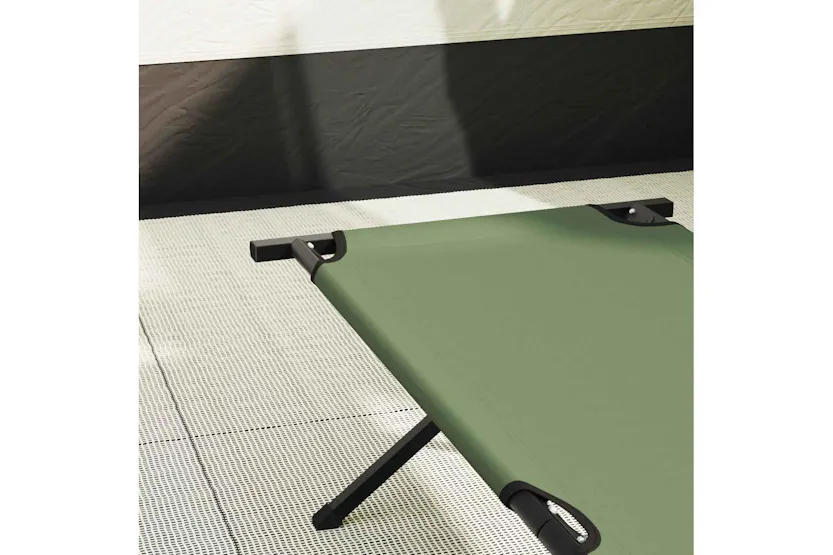 Vidaxl Folding Camping Bed Manual Green 193 X 69 X 45 Cm Oxford Fabric Vidaxl Folding Camping Bed Manual Green 193 X 69 X 45 Cm Oxford Fabric