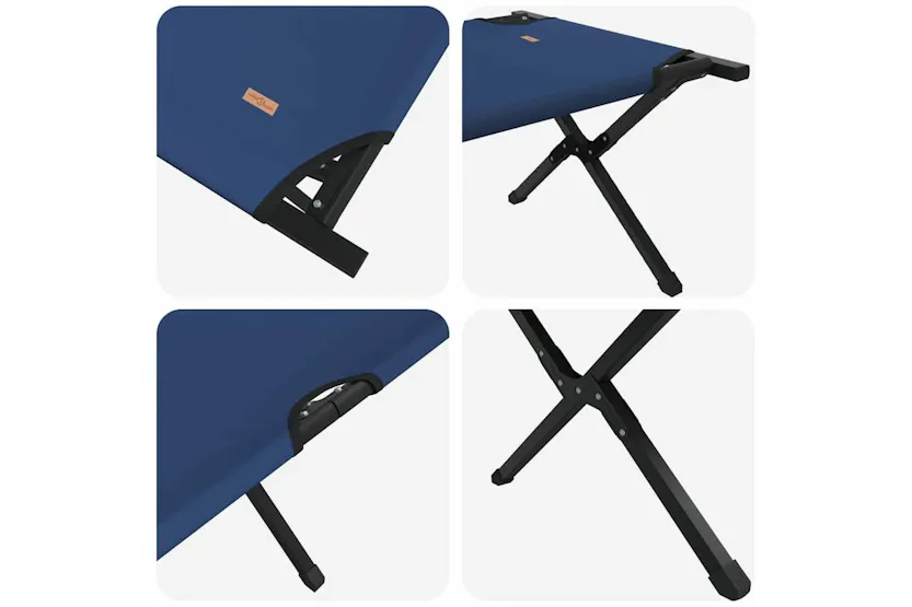 Vidaxl Folding Camping Bed Folding Blue 210 X 80 X 46 Cm Oxford Fabric Vidaxl Folding Camping Bed Folding Blue 210 X 80 X 46 Cm Oxford Fabric