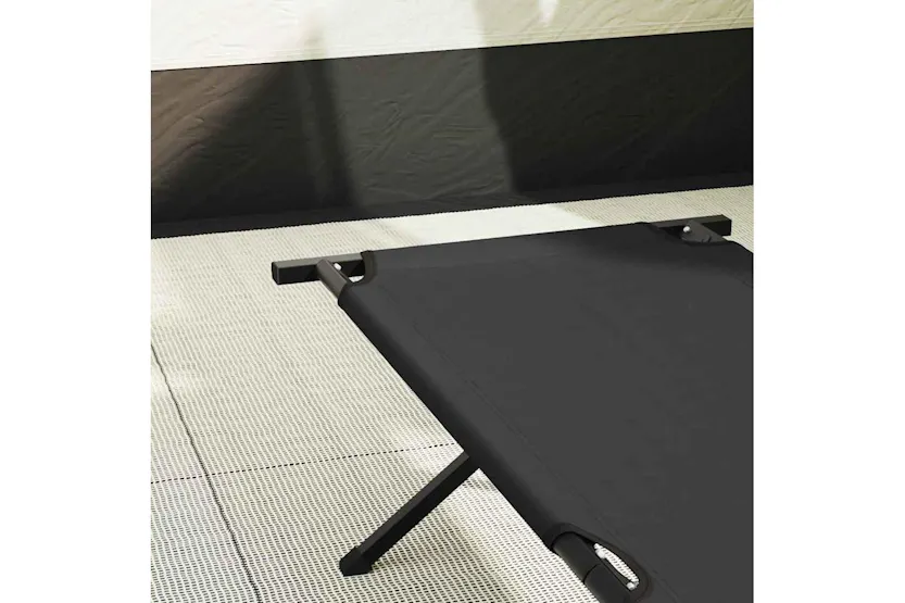 Vidaxl Folding Camping Bed Manual Black 210 X 80 X 46 Cm Oxford Fabric Vidaxl Folding Camping Bed Manual Black 210 X 80 X 46 Cm Oxford Fabric