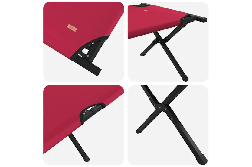 Vidaxl Folding Camping Bed Folding Red 210 X 80 X 46 Cm Oxford Fabric Vidaxl Folding Camping Bed Folding Red 210 X 80 X 46 Cm Oxford Fabric