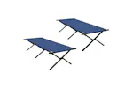 Vidaxl Folding Camping Bed 2 Pcs Blue 210 X 80 X 46 Cm Oxford Fabric Vidaxl Folding Camping Bed 2 Pcs Blue 210 X 80 X 46 Cm Oxford Fabric