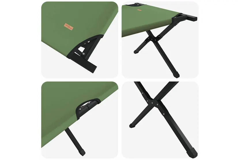 Vidaxl Folding Camping Bed 2 Pcs Green 210 X 80 X 46 Cm Oxford Fabric Vidaxl Folding Camping Bed 2 Pcs Green 210 X 80 X 46 Cm Oxford Fabric