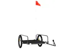 Vidaxl Bike Trailer Black 135x70x37 Cm Iron Vidaxl Bike Trailer Black 135x70x37 Cm Iron