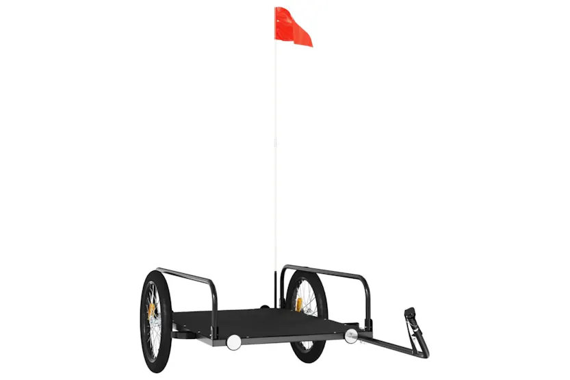 Vidaxl Bike Trailer Black 135x70x37 Cm Iron Vidaxl Bike Trailer Black 135x70x37 Cm Iron
