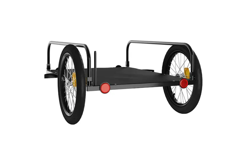 Vidaxl Bike Trailer Black 135x70x37 Cm Iron Vidaxl Bike Trailer Black 135x70x37 Cm Iron
