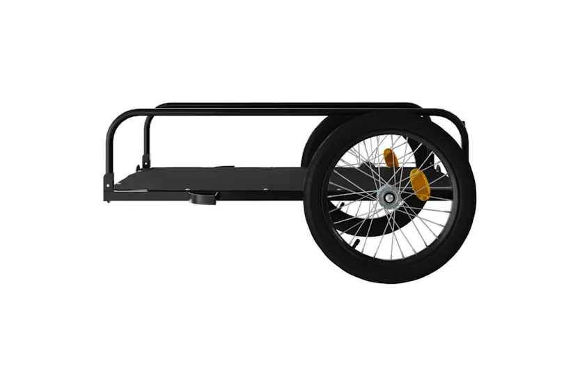 Vidaxl Bike Trailer Black 135x70x37 Cm Iron Vidaxl Bike Trailer Black 135x70x37 Cm Iron
