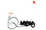 Vidaxl Bike Trailer Black Oxford Fabric And Iron Vidaxl Bike Trailer Black Oxford Fabric And Iron