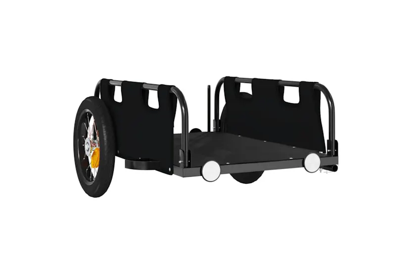 Vidaxl Bike Trailer Black Oxford Fabric And Iron Vidaxl Bike Trailer Black Oxford Fabric And Iron