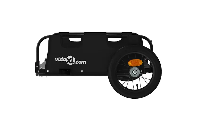 Vidaxl Bike Trailer Black Oxford Fabric And Iron Vidaxl Bike Trailer Black Oxford Fabric And Iron