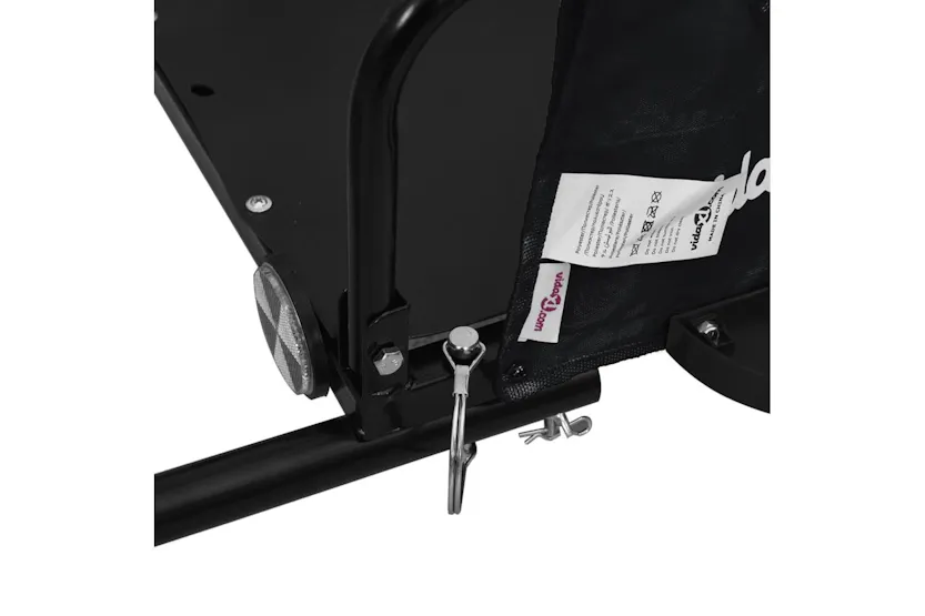 Vidaxl Bike Trailer Black Oxford Fabric And Iron Vidaxl Bike Trailer Black Oxford Fabric And Iron