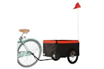 Vidaxl Bike Trailer Black And Orange 45 Kg Iron Vidaxl Bike Trailer Black And Orange 45 Kg Iron