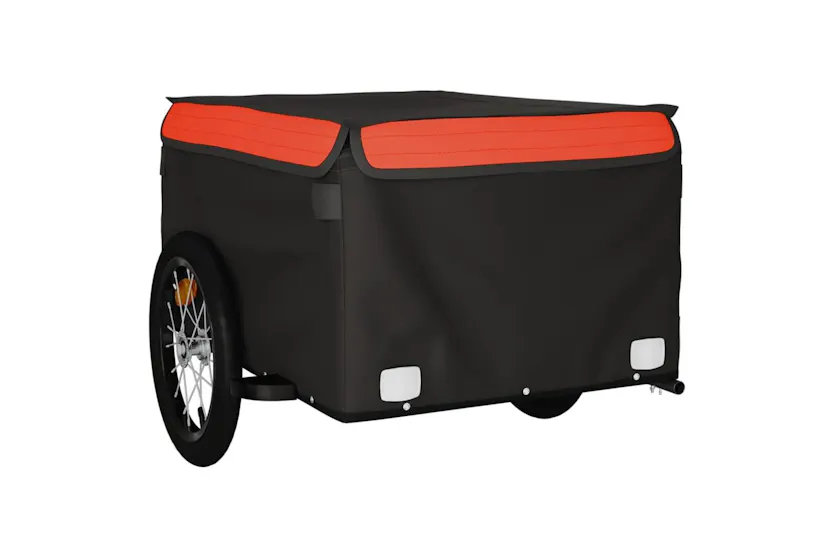 Vidaxl Bike Trailer Black And Orange 45 Kg Iron Vidaxl Bike Trailer Black And Orange 45 Kg Iron