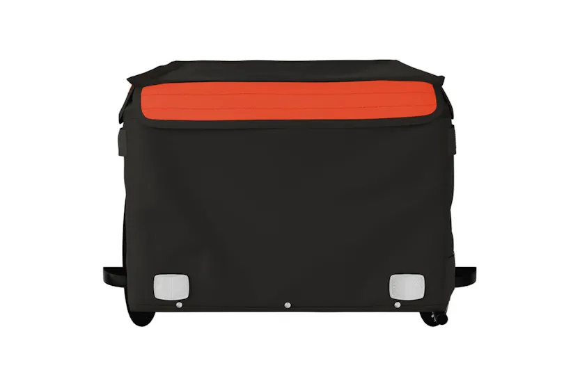 Vidaxl Bike Trailer Black And Orange 45 Kg Iron Vidaxl Bike Trailer Black And Orange 45 Kg Iron