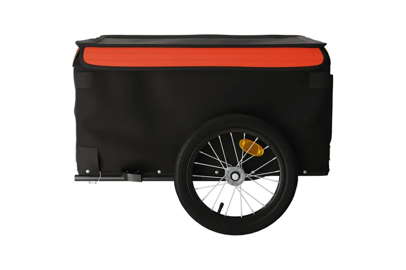 Vidaxl Bike Trailer Black And Orange 45 Kg Iron Vidaxl Bike Trailer Black And Orange 45 Kg Iron