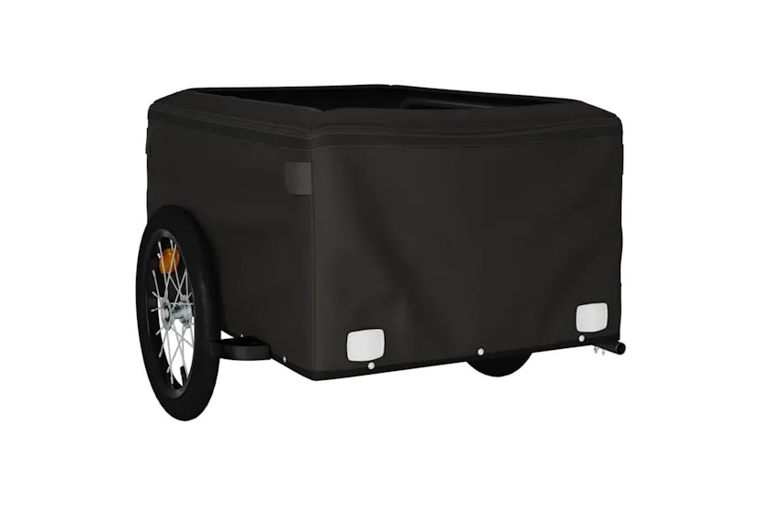 Vidaxl Bike Trailer Black And Orange 45 Kg Iron Vidaxl Bike Trailer Black And Orange 45 Kg Iron