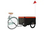 Vidaxl Bike Trailer Black And Orange 45 Kg Iron Vidaxl Bike Trailer Black And Orange 45 Kg Iron