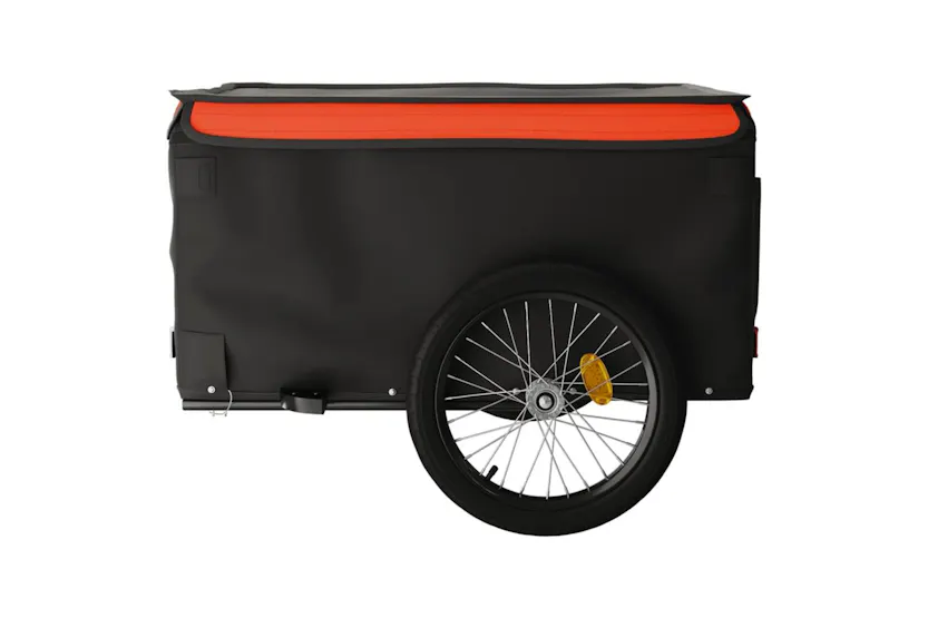 Vidaxl Bike Trailer Black And Orange 45 Kg Iron Vidaxl Bike Trailer Black And Orange 45 Kg Iron
