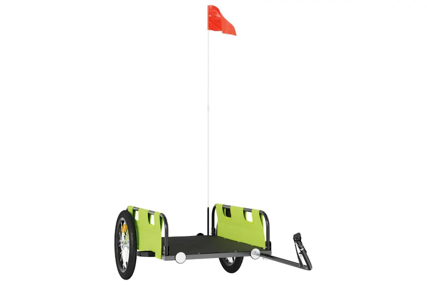 Vidaxl Bike Trailer Green Oxford Fabric And Iron Vidaxl Bike Trailer Green Oxford Fabric And Iron