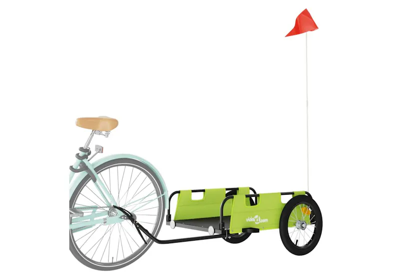 Vidaxl Bike Trailer Green Oxford Fabric And Iron Vidaxl Bike Trailer Green Oxford Fabric And Iron