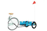 Vidaxl Bike Trailer Blue Oxford Fabric And Iron Vidaxl Bike Trailer Blue Oxford Fabric And Iron