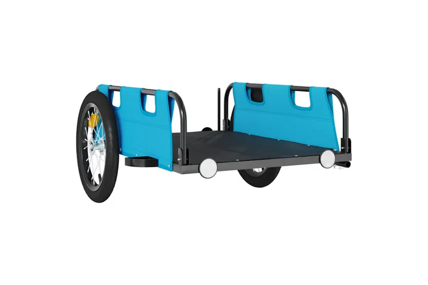 Vidaxl Bike Trailer Blue Oxford Fabric And Iron Vidaxl Bike Trailer Blue Oxford Fabric And Iron