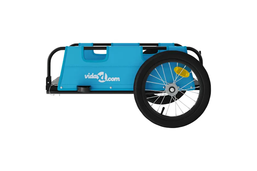 Vidaxl Bike Trailer Blue Oxford Fabric And Iron Vidaxl Bike Trailer Blue Oxford Fabric And Iron