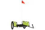 Vidaxl Bike Trailer Green Oxford Fabric And Iron Vidaxl Bike Trailer Green Oxford Fabric And Iron