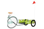 Vidaxl Bike Trailer Green Oxford Fabric And Iron Vidaxl Bike Trailer Green Oxford Fabric And Iron