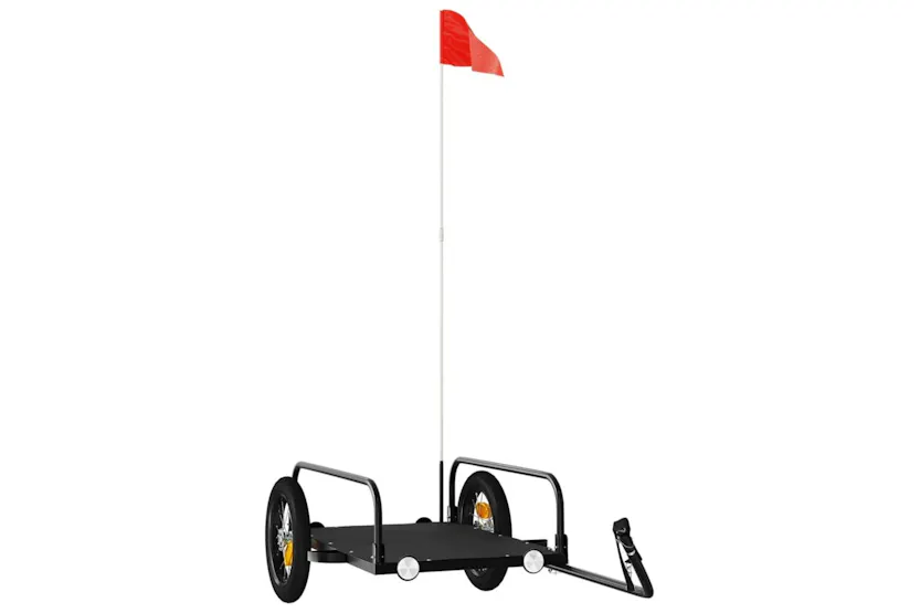 Vidaxl Bike Trailer Black 122x53x31 Cm Iron Vidaxl Bike Trailer Black 122x53x31 Cm Iron