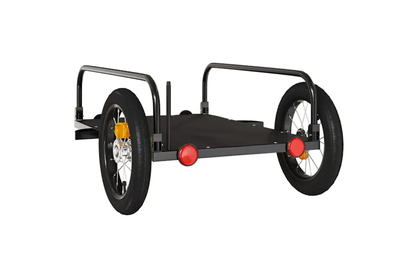 Vidaxl Bike Trailer Black 122x53x31 Cm Iron Vidaxl Bike Trailer Black 122x53x31 Cm Iron
