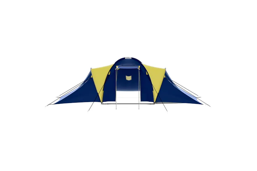 Vidaxl Camping Tent Polyester 9 Persons Blue-yellow Vidaxl Camping Tent Polyester 9 Persons Blue-yellow