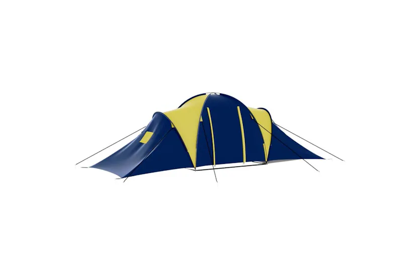 Vidaxl Camping Tent Polyester 9 Persons Blue-yellow Vidaxl Camping Tent Polyester 9 Persons Blue-yellow
