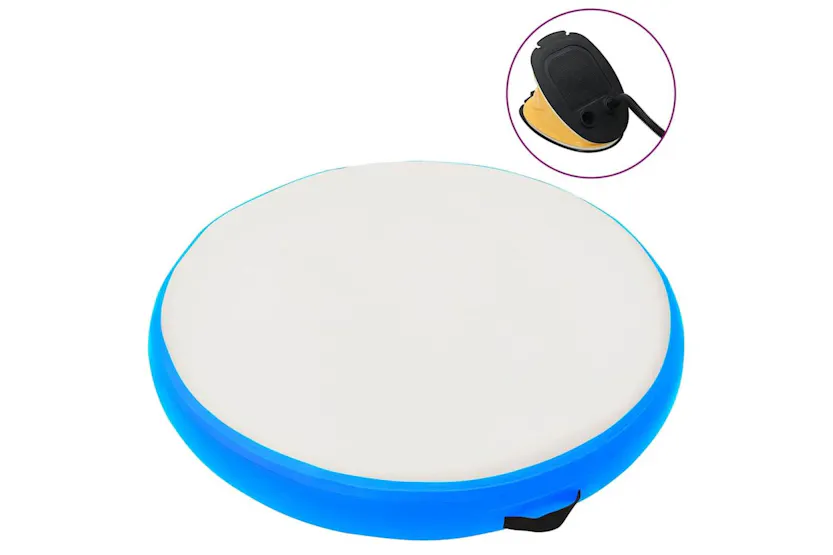 Vidaxl Inflatable Gymnastic Mat With Pump 100x100x10 Cm Pvc Blue Vidaxl Inflatable Gymnastic Mat With Pump 100x100x10 Cm Pvc Blue