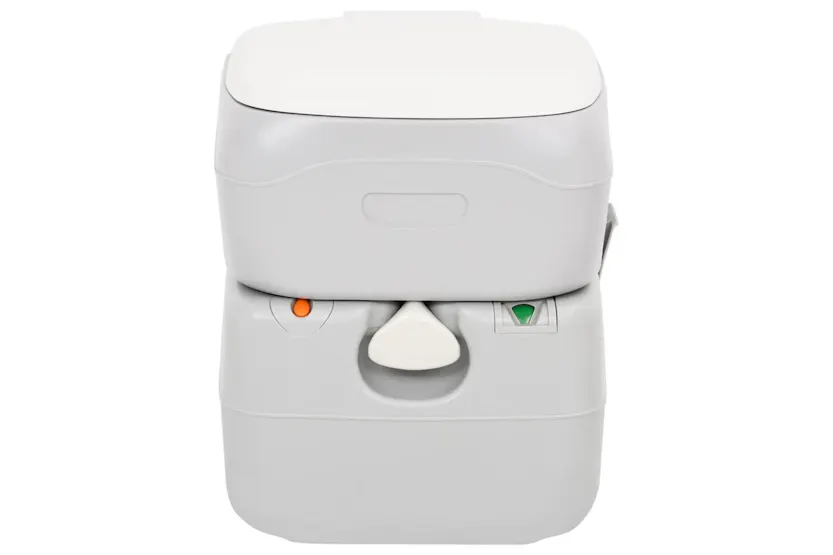 Vidaxl Portable Camping Toilet Grey And White 22+12 L Hdpe Vidaxl Portable Camping Toilet Grey And White 22+12 L Hdpe